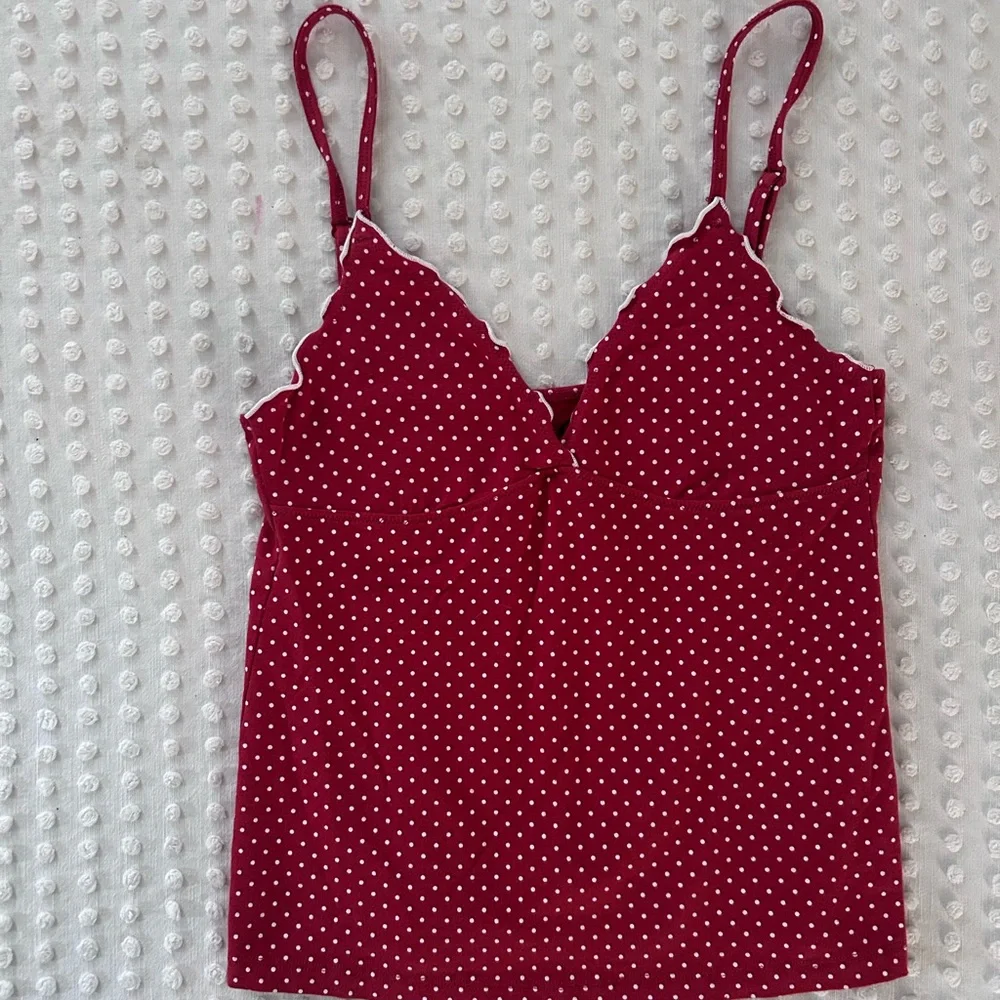 Brandy Melville Red Polka Dot Camisole - Picture 2 of 7